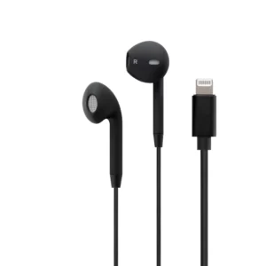 iStore Classic Fit Lightning Earbuds, Matte Black